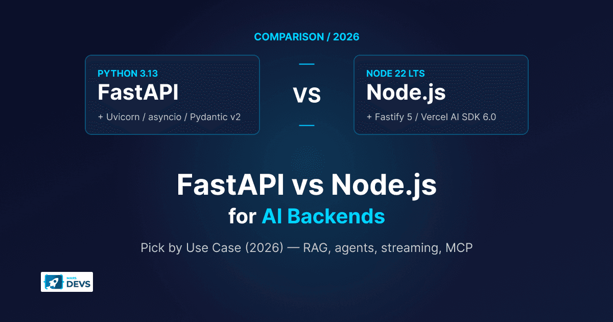 FastAPI vs Node.js for AI Backends in 2026: The Pick by Use Case (From a Team That Ships Both)