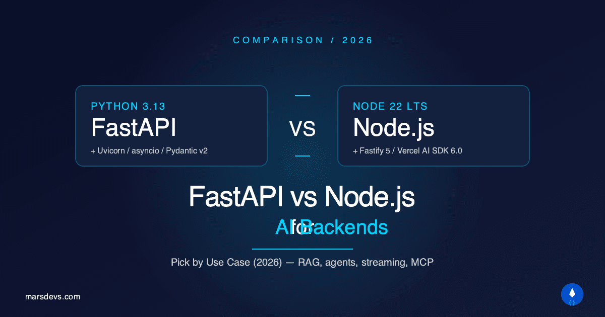 FastAPI vs Node.js for AI Backends in 2026: The Pick by Use Case (From a Team That Ships Both)